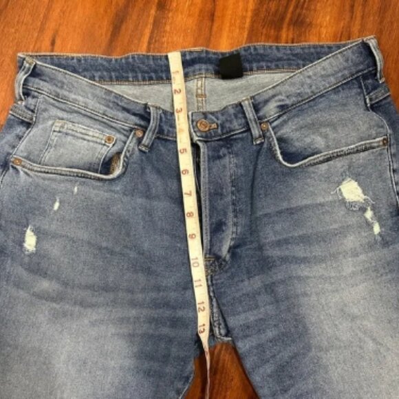 Skinny Denim Jeans Pants Size 36 Distressed - Picture 4 of 7